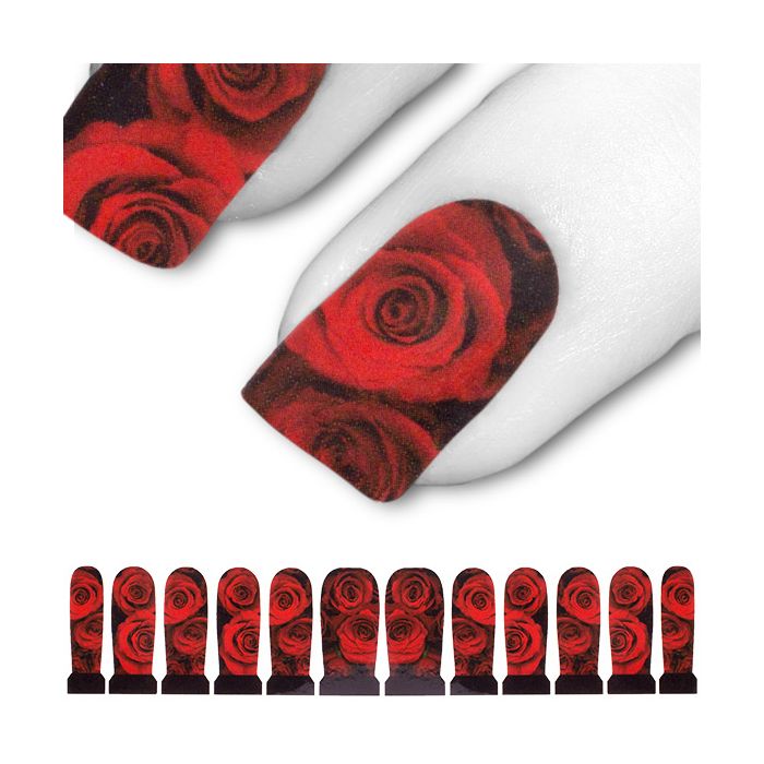 Transfer Tattoo Rot Schwarz Rose Rosen C310